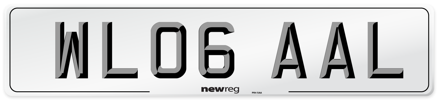 WL06 AAL Number Plate from New Reg